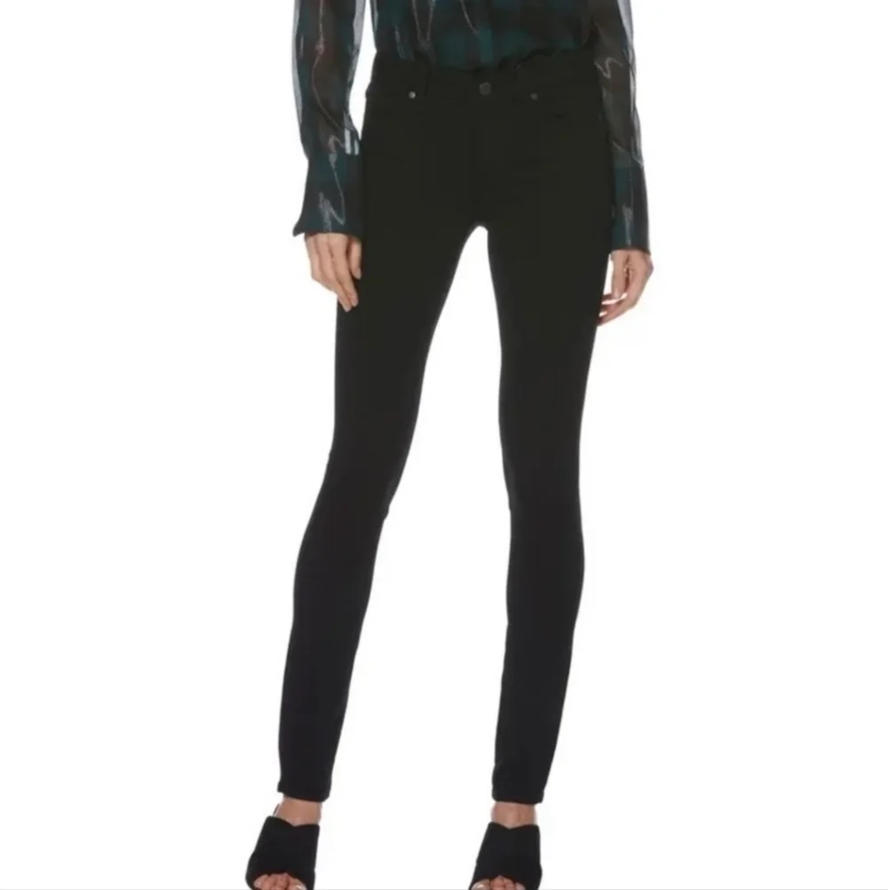 Paige Skyline Skinny Black Denim Jeans Women's Size Small 27 / 4 Everyday Basic